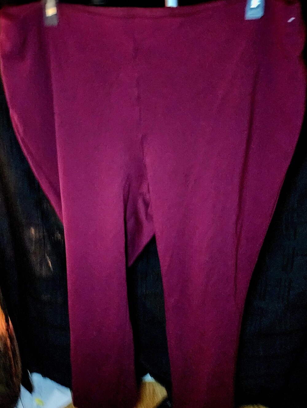 Liz Claiborne Women’s Burgandy Solid Dress Pants Pull-On Plus 2X
